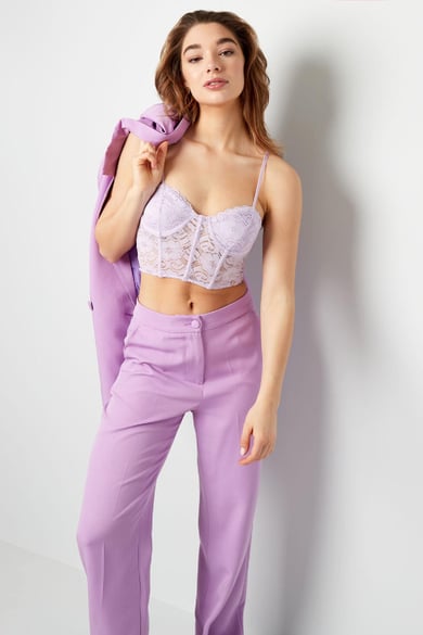 Lace crop top Blue S h5 Picture6