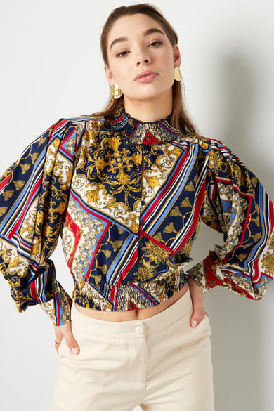 Crop top imprimé Orange S h5 Image5