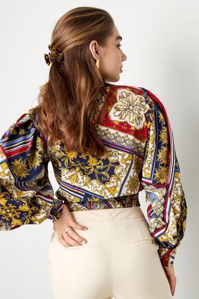 Crop top imprimé Orange S h5 Image8