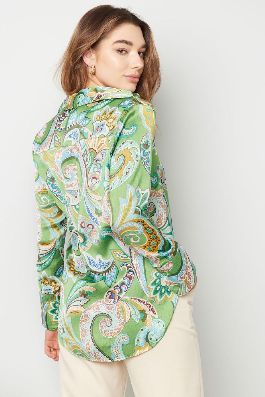 Blouse met vrolijke print Oranje S Afbeelding7