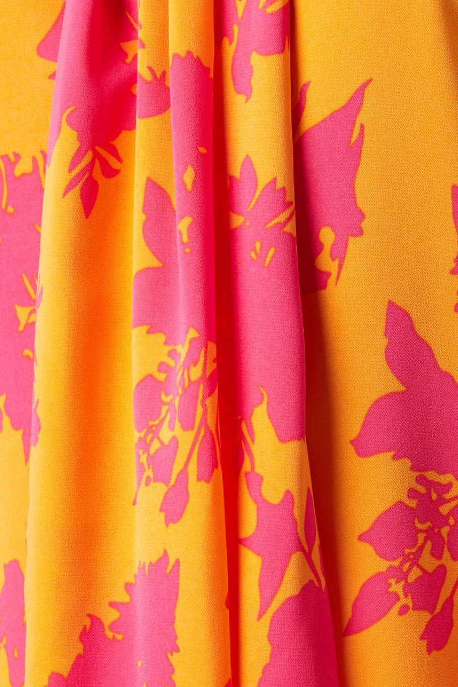 Bluse mit buntem Print zum Bindekragen Fuchsia &amp; Gelb S Bild5