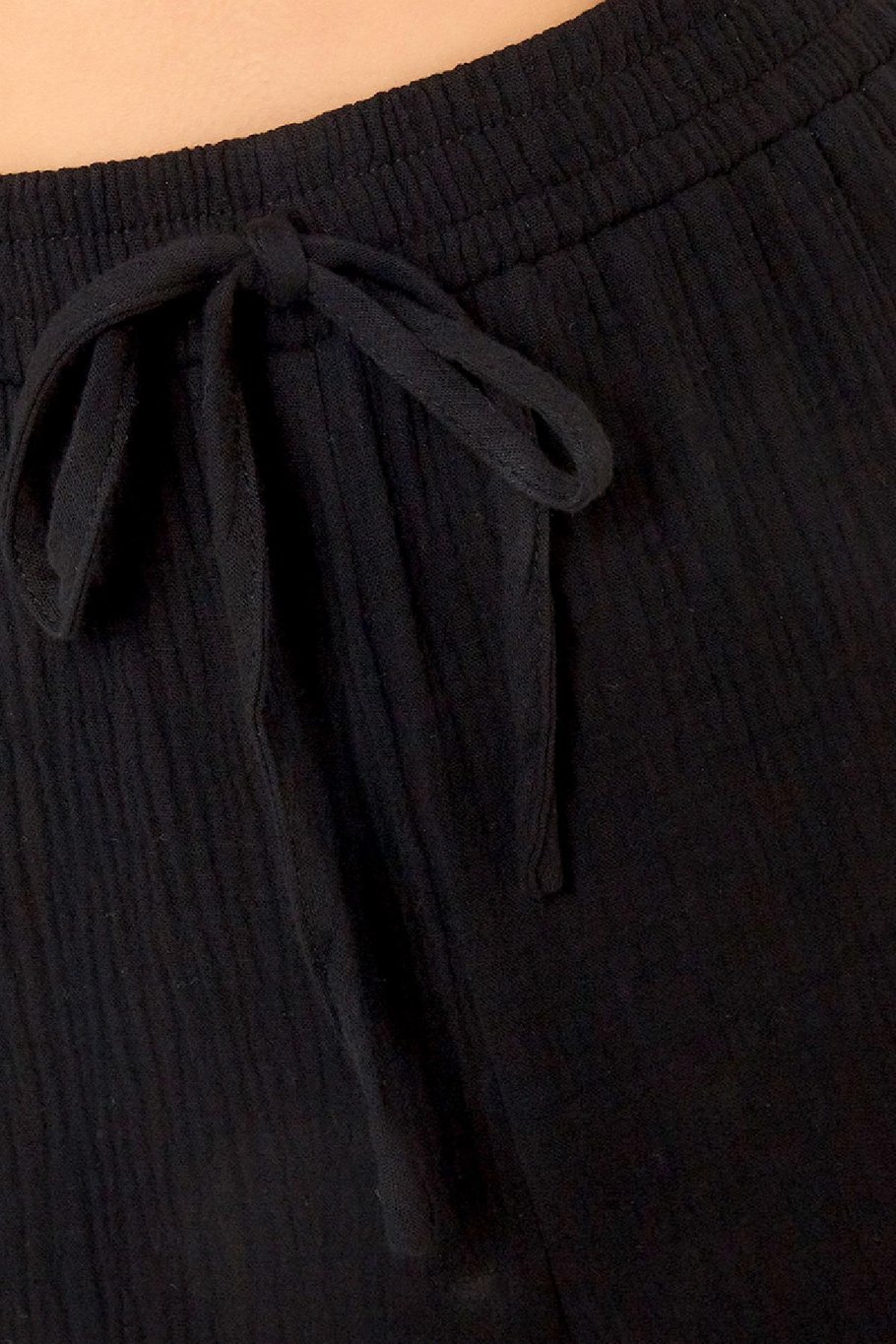 Baumwollhose mit weitem Bein Weiß S Bild7