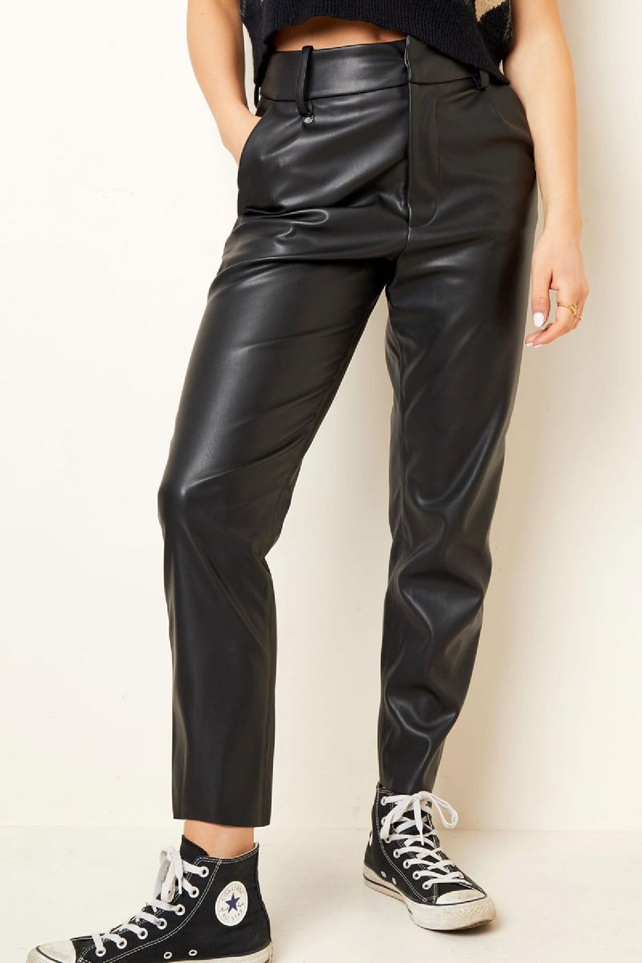 PU Leather Pants Black S Picture2